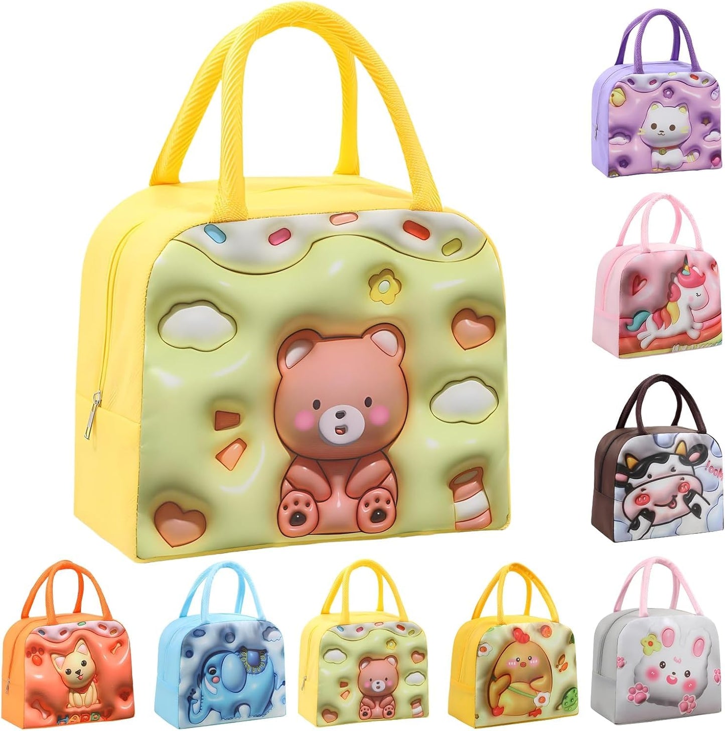 3D Cartoon Printed Lunch Bag Design Bento Bag